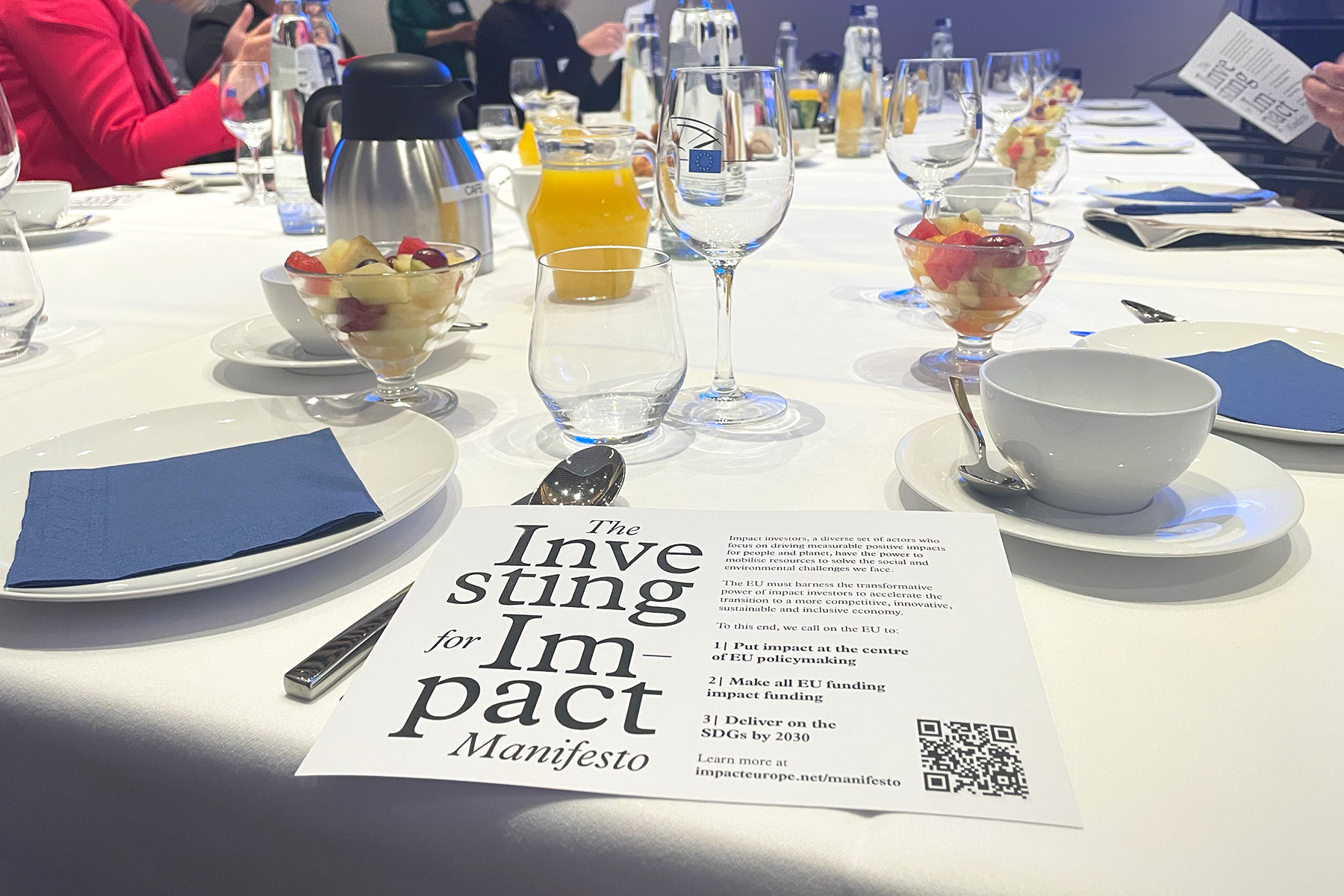 Impact Manifesto on the table at the European Parliament